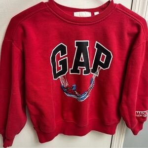 GAP Red Spider-Man Graphic Crewneck Sweatshirt